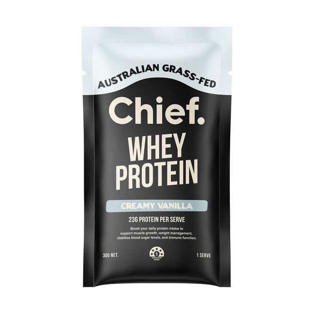 Chief Nutrition Whey Protein Concentrate Sachet - Creamy Vanilla 30g x 10