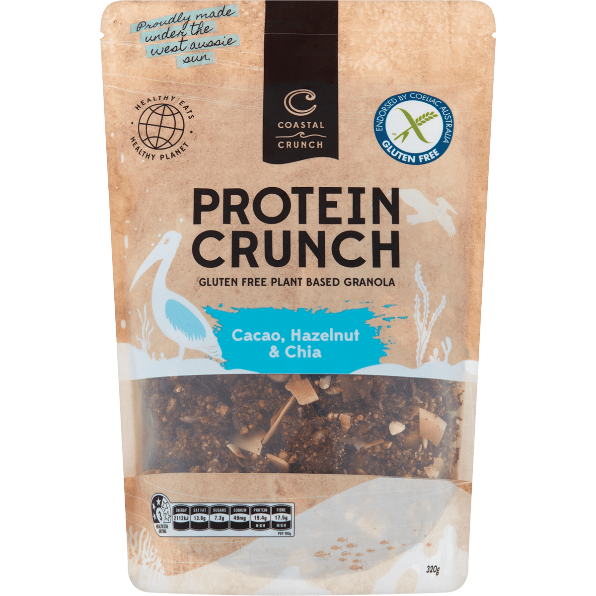 Protein Crunch Granola Cacao, Hazelnut & Chia