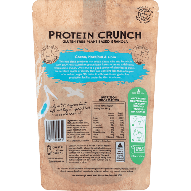 Protein Crunch Granola Cacao, Hazelnut & Chia
