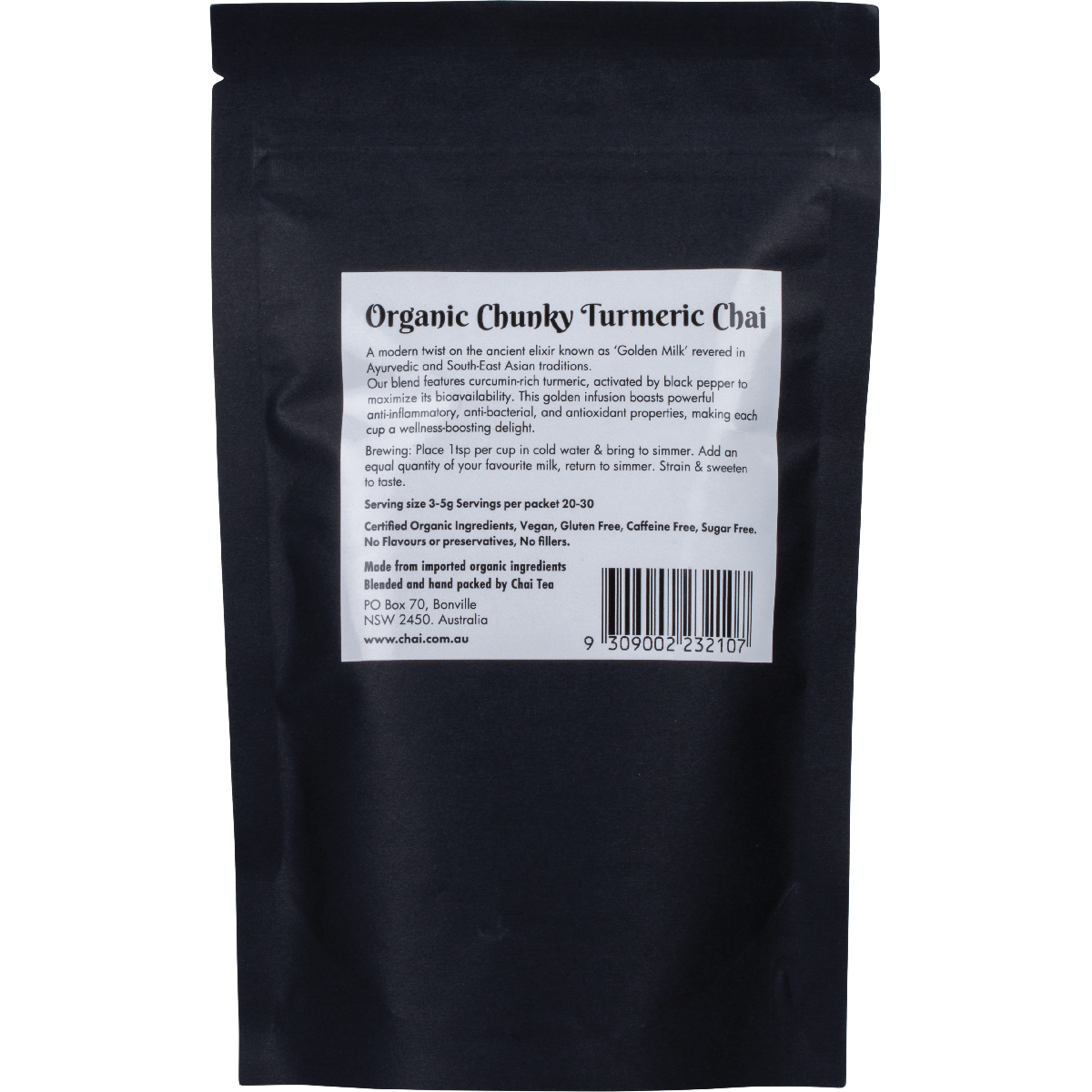 Organic Chunky Turmeric Chai
