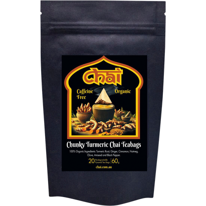 Organic Chunky Turmeric Chai Tea Bags