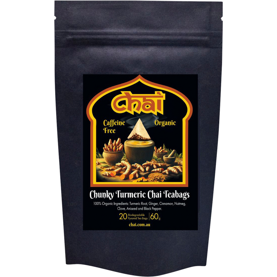 Organic Chunky Turmeric Chai Tea Bags