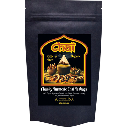 Organic Chunky Turmeric Chai Tea Bags
