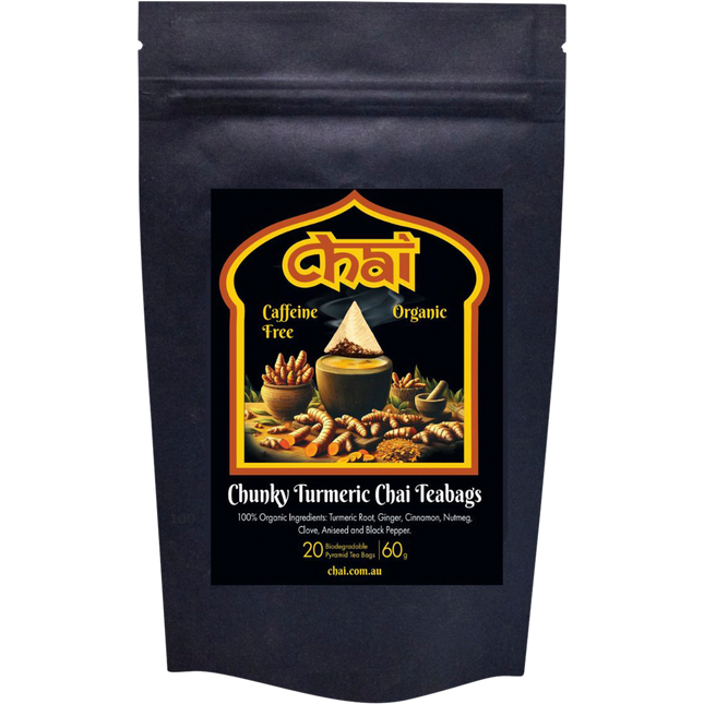 Organic Chunky Turmeric Chai Tea Bags