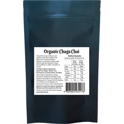 Organic Chaga Chai 7 Mushroom Blend