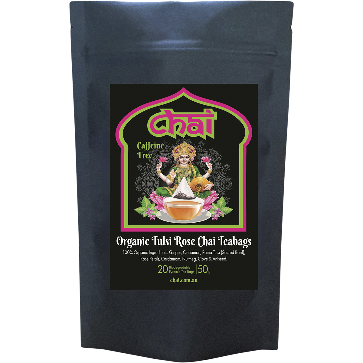 Organic Tulsi Rose Chai Tea Bags