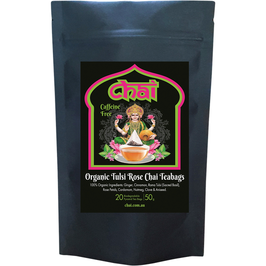 Organic Tulsi Rose Chai Tea Bags