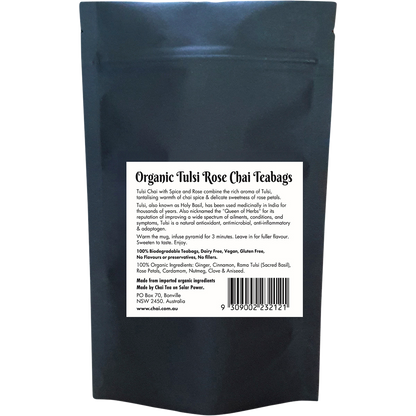 Organic Tulsi Rose Chai Tea Bags