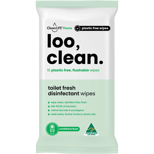 Loo Clean Flushable Plastic Free Wipes