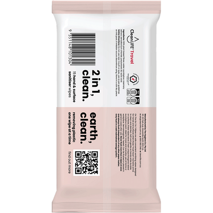 2 In 1 Plastic Free Wipes Hand and Surface Sanitiser