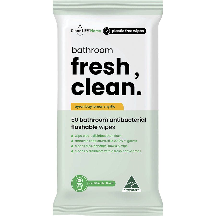 Bathroom Fresh Clean Flushable Plastic Free Wipes
