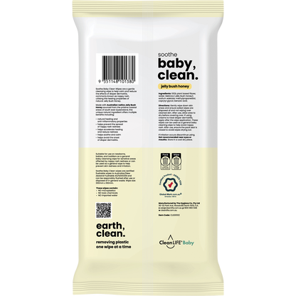 Baby Clean Soothe Flushable Plastic Free Wipes