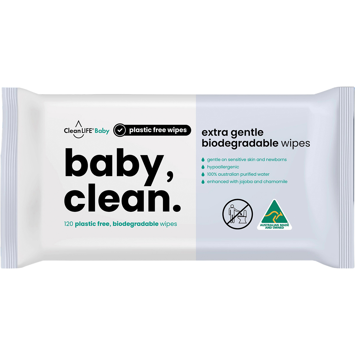 Baby Clean Extra Gentle Plastic Free Wipes