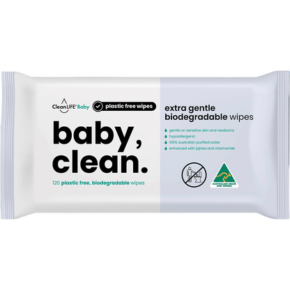 Baby Clean Extra Gentle Plastic Free Wipes