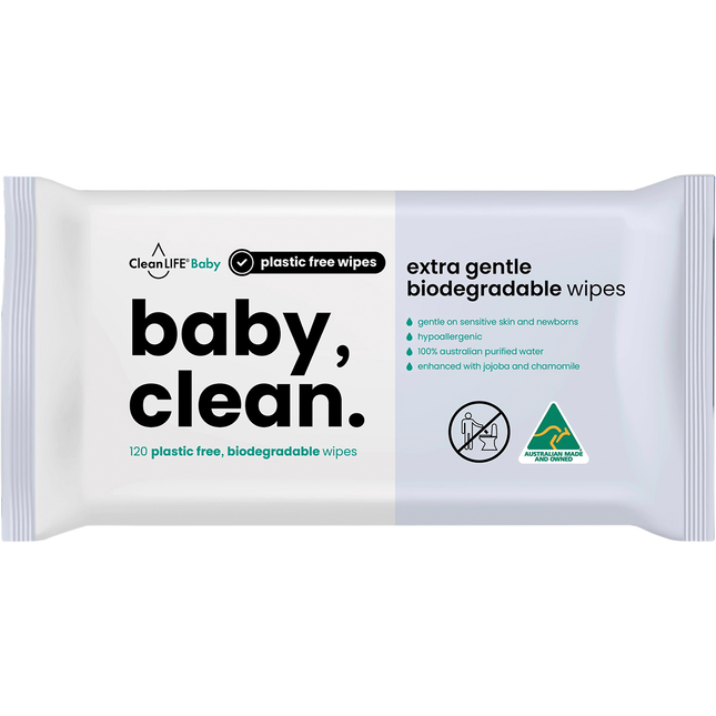 Baby Clean Extra Gentle Plastic Free Wipes