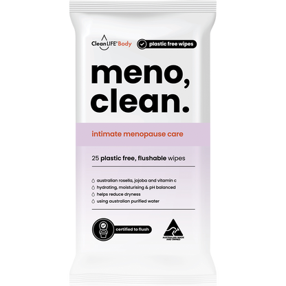 Meno Clean Wipes Flushable Plastic Free Wipes