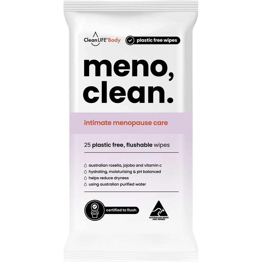 Meno Clean Wipes Flushable Plastic Free Wipes