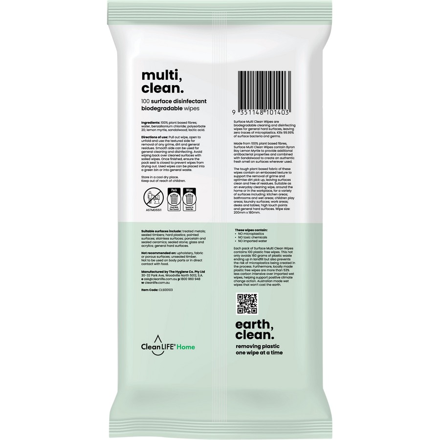 CLEANLIFE Surface Multi Clean Wipes