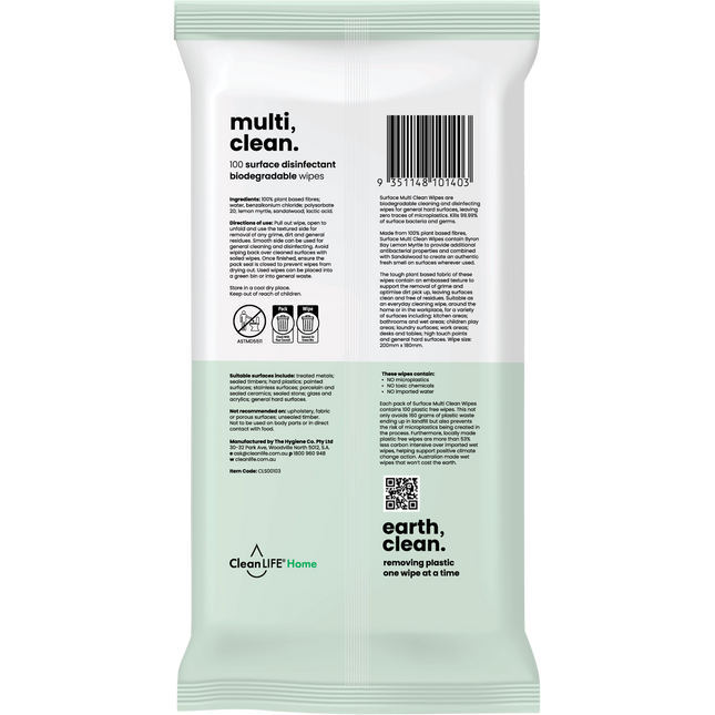 CLEANLIFE Surface Multi Clean Wipes