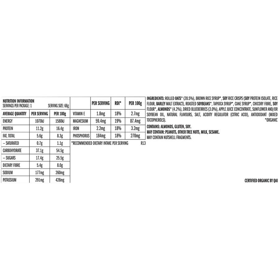 CLIF Energy Bar Blueberry Almond Crisp