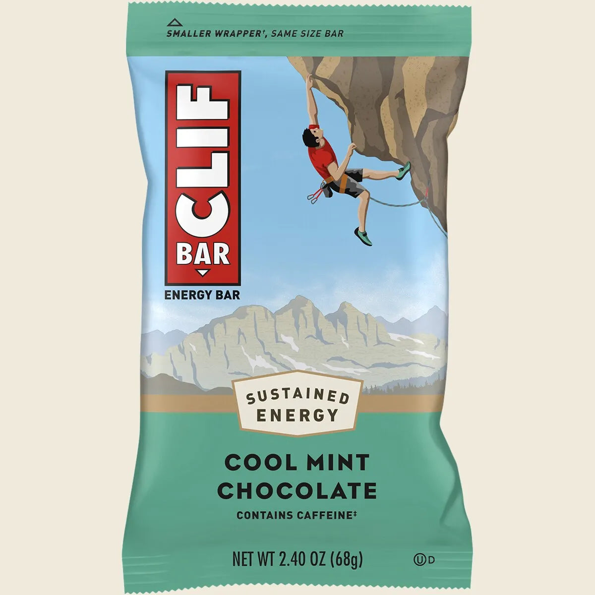 CLIF Energy Bar Cool Mint Choc 49mg Caffeine 12x68g