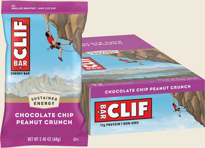 CLIF Energy Bar Chocolate Chip Peanut Crunch 12x68g