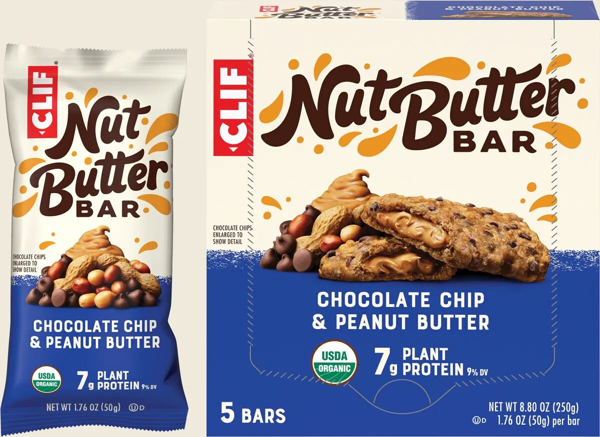CLIF Nut Butter Bar Chocolate Chip & Peanut Butter 5x50g