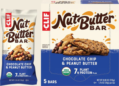 CLIF Nut Butter Bar Chocolate Chip & Peanut Butter 5x50g