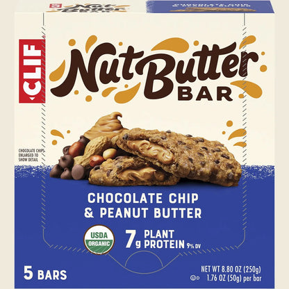 CLIF Nut Butter Bar Chocolate Chip & Peanut Butter 5x50g