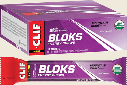 CLIF Bloks Energy Chews Mountain Berry 18x60g