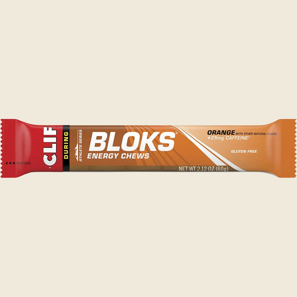 CLIF Bloks Energy Chews Orange 25mg Caffeine 18x60g