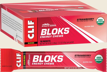 CLIF Bloks Energy Chews Strawberry 18x60g