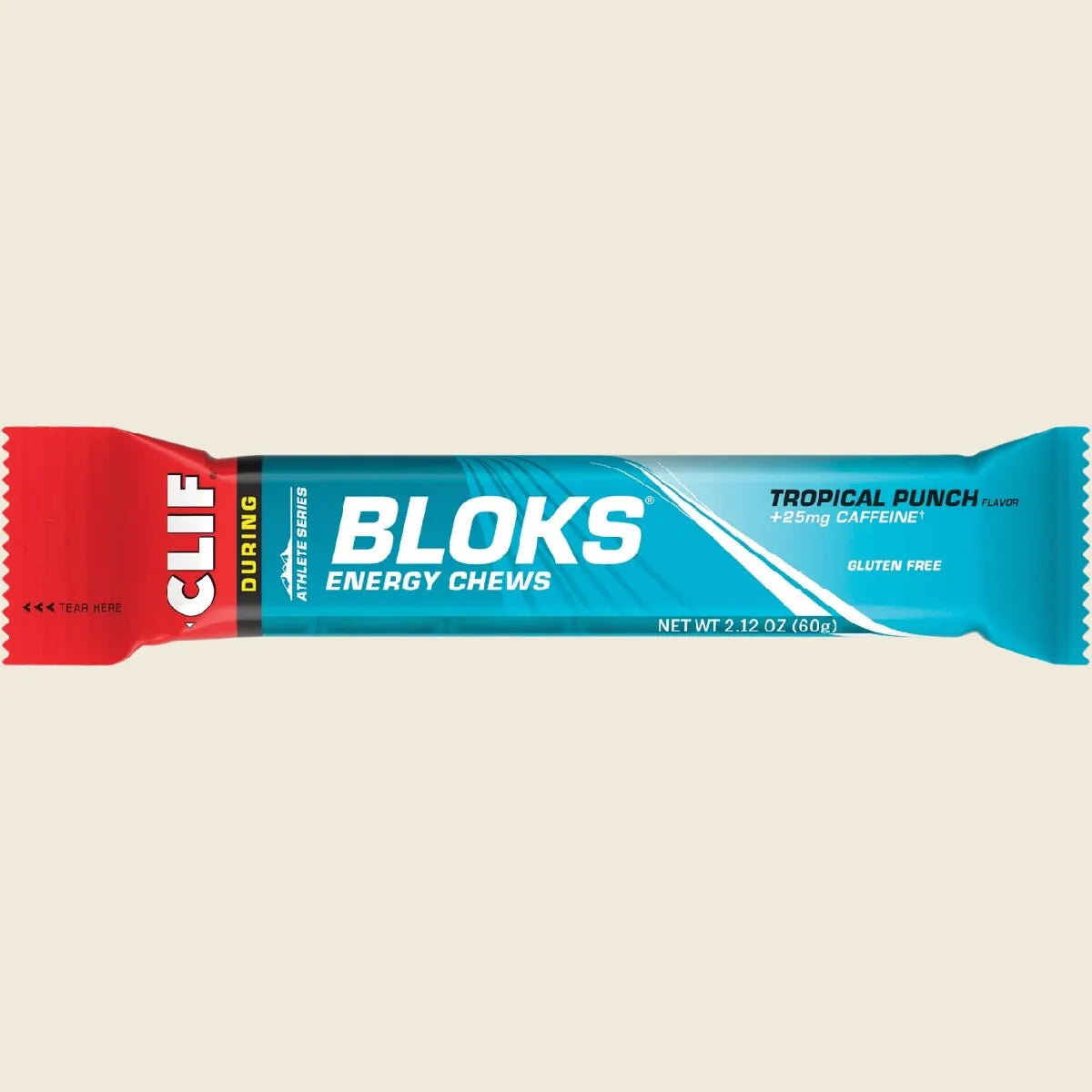 CLIF Bloks Energy Chews Tropical Punch 25mg Caffeine 18x60g