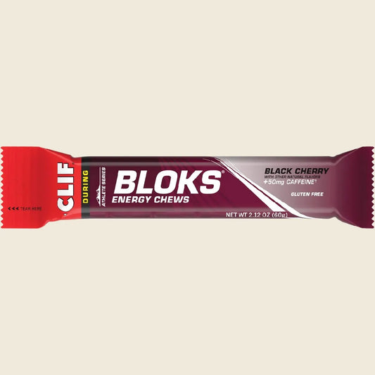 CLIF Bloks Energy Chews Black Cherry 50mg Caffeine 18x60g