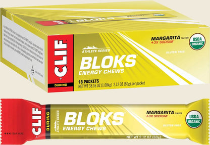 CLIF Bloks Energy Chews Margarita 150mg Sodium 18x60g