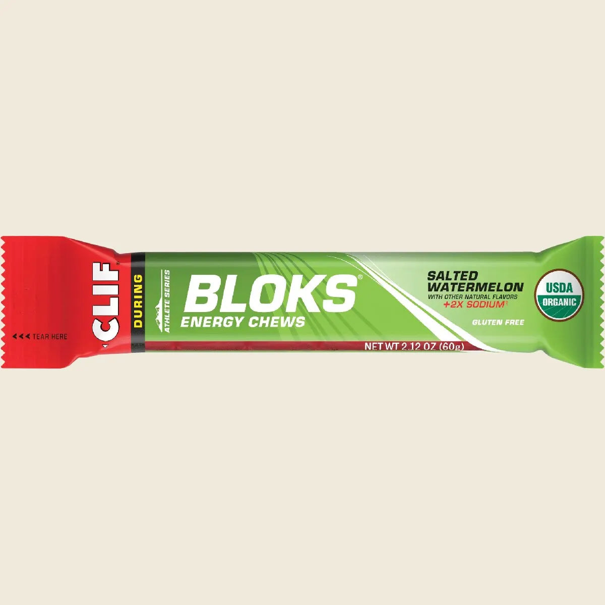 CLIF Bloks Energy Chews Salted Watermelon 100mg Sodium 18x60g