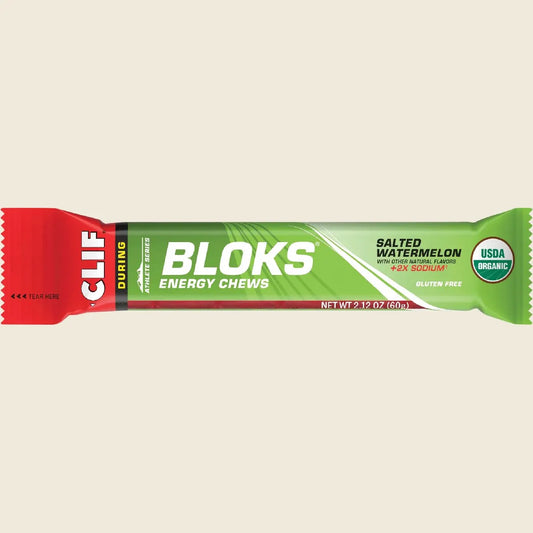 CLIF Bloks Energy Chews Salted Watermelon 100mg Sodium 18x60g