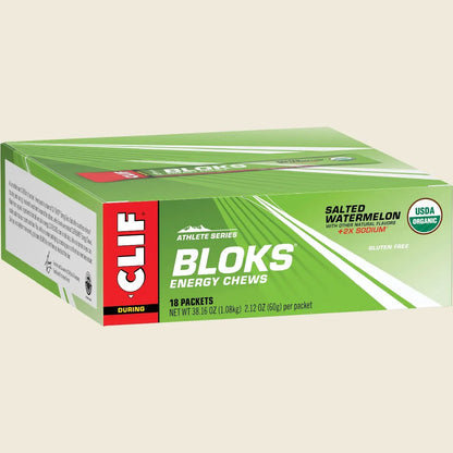 CLIF Bloks Energy Chews Salted Watermelon 100mg Sodium 18x60g