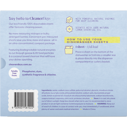 Dishwasher Detergent Sheets Lemon