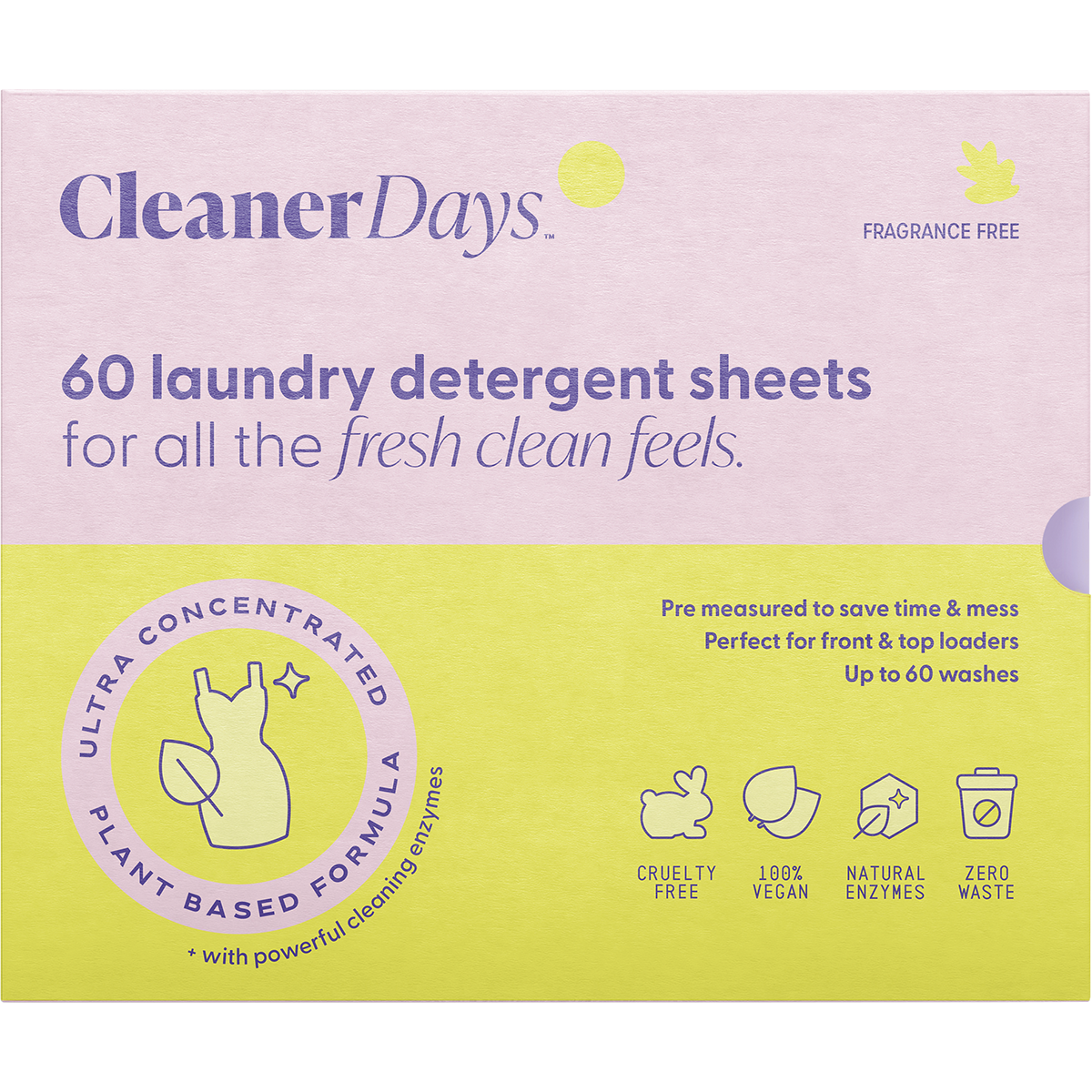 Laundry Detergent Sheets Fragrance Free