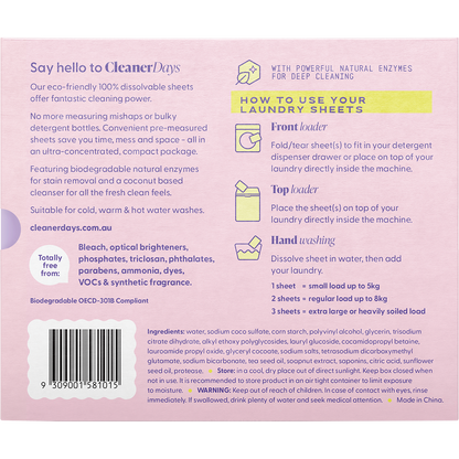 Laundry Detergent Sheets Fragrance Free