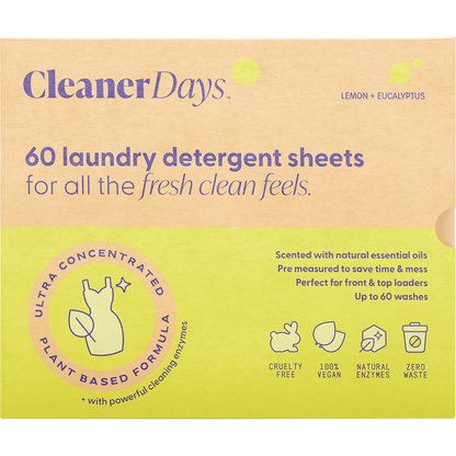 Laundry Detergent Sheets Lemon + Eucalyptus