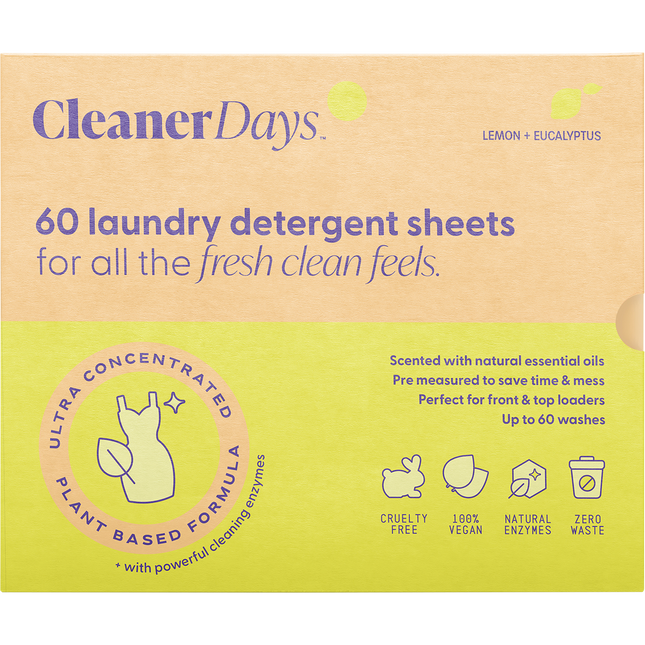 Laundry Detergent Sheets Lemon + Eucalyptus
