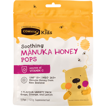 Soothing Manuka Honey Pops Kids 3 Flavour Pack UMF10+