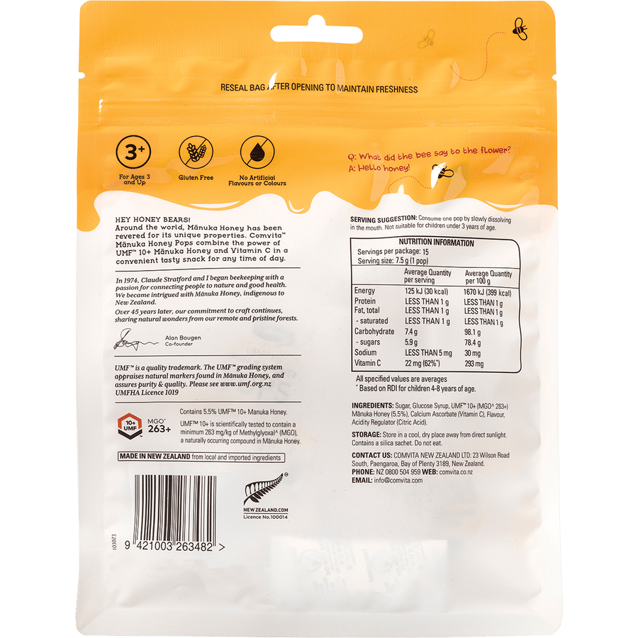 Soothing Manuka Honey Pops Kids 3 Flavour Pack UMF10+