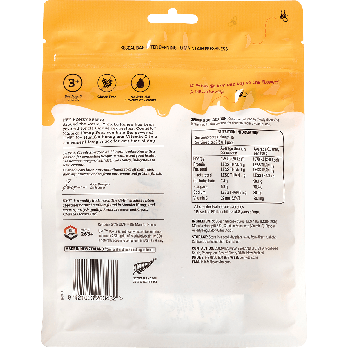 Soothing Manuka Honey Pops Kids 3 Flavour Pack UMF10+