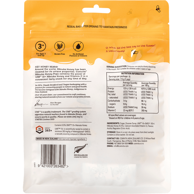 Soothing Manuka Honey Pops Kids 3 Flavour Pack UMF10+