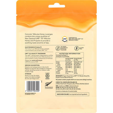 Manuka Honey Lozenges Zesty Lemon