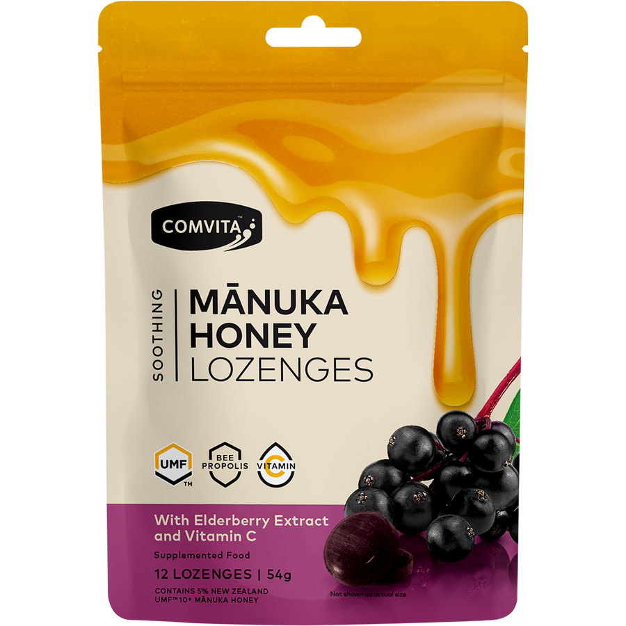 Manuka Honey Lozenges Elderberry Extract & Vitamin C