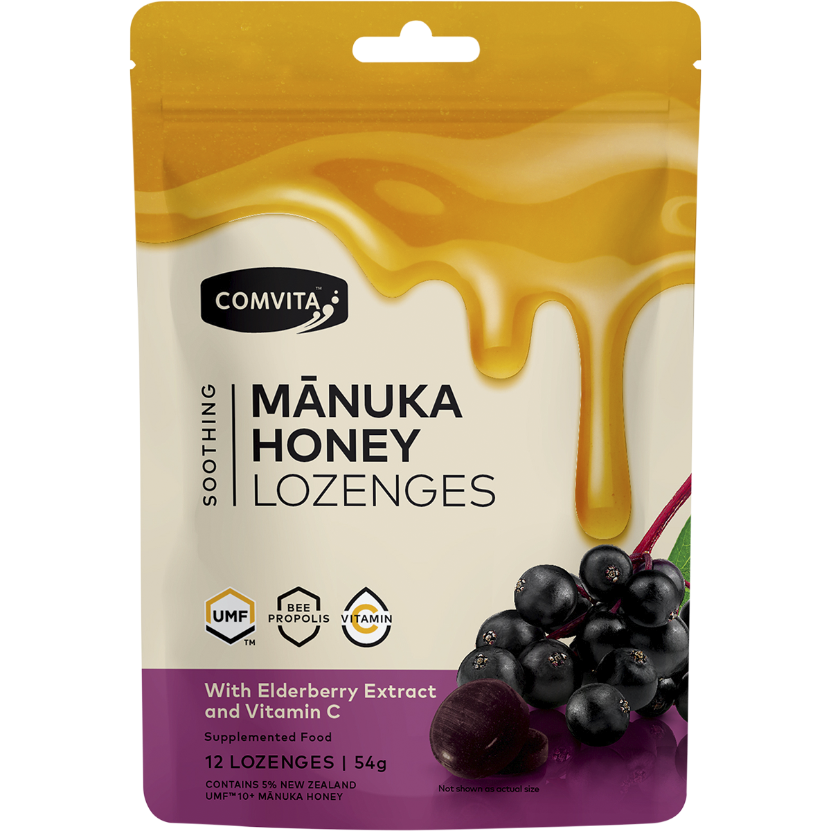 Manuka Honey Lozenges Elderberry Extract & Vitamin C